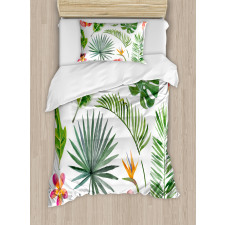 Heliconia Philodendron Duvet Cover Set
