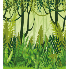 Cartoon Rainforest Duvet Cover Set