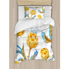 Watercolor Vegetables Duvet Cover Set