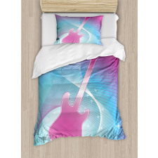 Guitar Music Vibrant Duvet Cover Set