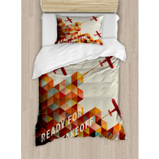 Geometric Aged Duvet Cover Set