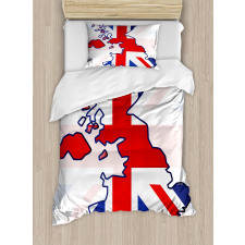 Country Map Flag Duvet Cover Set