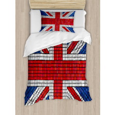 Mosaic British Flag Duvet Cover Set