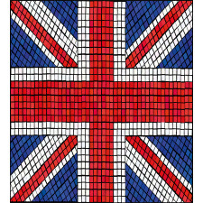 Mosaic British Flag Duvet Cover Set