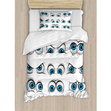 Cartoon Emoticons Funny Duvet Cover Set