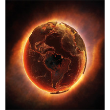 Vivid Burning Earth Heat Duvet Cover Set