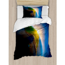 South America Continent Duvet Cover Set