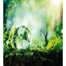 Globe in Fresh Forest Duvet Cover Set