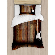 Guitar Wood Room Duvet Cover Set