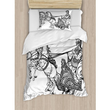 Warrior in a Chariot Duvet Cover Set