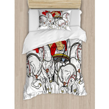 Hellenic Man Chariot Duvet Cover Set