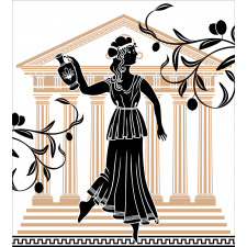 Greek Woman and Amphora Duvet Cover Set