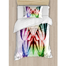 Butterfly Rainbow Duvet Cover Set