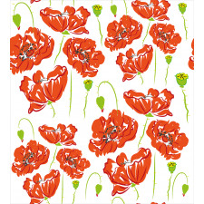 Doodle Poppies Duvet Cover Set