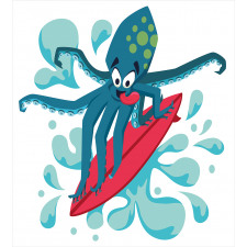 Surfer Octopus Duvet Cover Set
