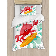 Caricature Crab Duvet Cover Set