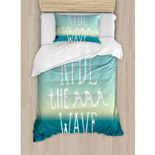 Ocean Graphic Art Duvet Cover Set