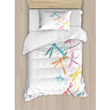 Winged Insects Bugs Duvet Cover Set