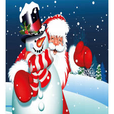 Santa Snowman Hug Duvet Cover Set