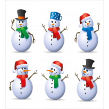 Snowmen with Hats Duvet Cover Set