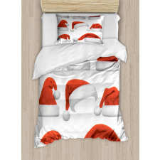 Santa Hats Pattern Duvet Cover Set