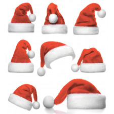 Santa Hats Pattern Duvet Cover Set