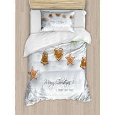 Gingerbread Fir Tree Duvet Cover Set