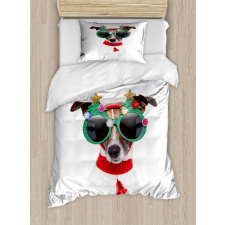 Funny Dog Sunglasses Duvet Cover Set