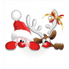 Funny Santa Reindeer Duvet Cover Set