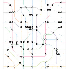 Colorful Lines Metro Scheme Duvet Cover Set