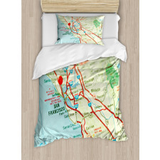 San Francisco Area Vintage Duvet Cover Set