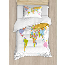 Detailed Political Colorful Duvet Cover Set