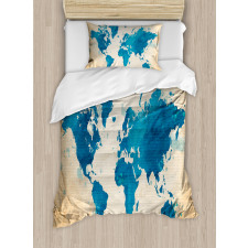 Vintage Watercolor Duvet Cover Set