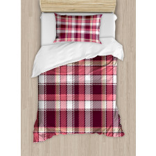 Retro Plaid Squares Duvet Cover Set