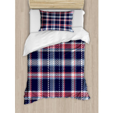 Retro Plaid Mosaic Duvet Cover Set