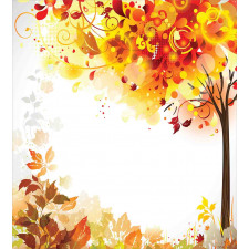 Abstract Fall Season Tree Duvet Cover Set