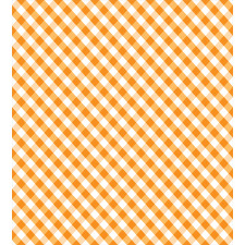 Orange Gingham Tile Duvet Cover Set