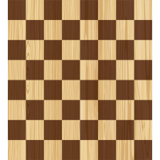 Checkerboard Wooden Duvet Cover Set