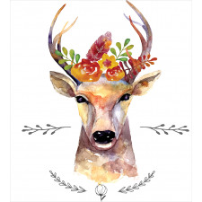 Watercolor Deer Rustic Duvet Cover Set