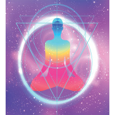 Human Meditation Galaxy Duvet Cover Set