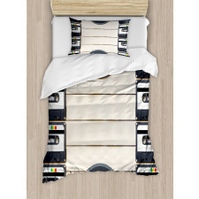 Audio Cassettes Records Duvet Cover Set