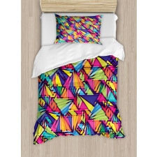 Geometric Triangles Art Duvet Cover Set