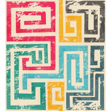 Vintage Spiral Colorful Duvet Cover Set