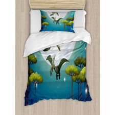 Flying Cartoon Animals Duvet Cover Set