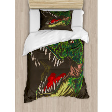 Aggressive Wild T-Rex Duvet Cover Set