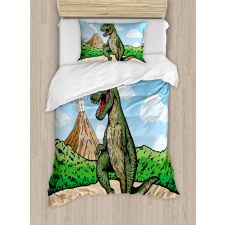 T-Rex Active Volcano Duvet Cover Set