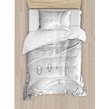 Lines Curves Balls Duvet Cover Set