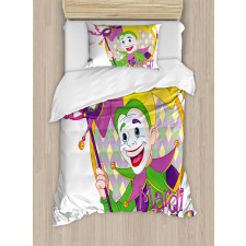 Cartoon Jester Mask Duvet Cover Set