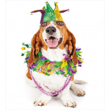 Happy Dog Jester Hat Duvet Cover Set