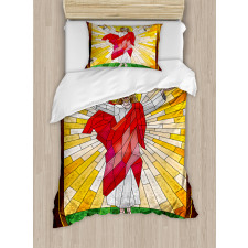 Stained Glass Design Paint Duvet Cover Set